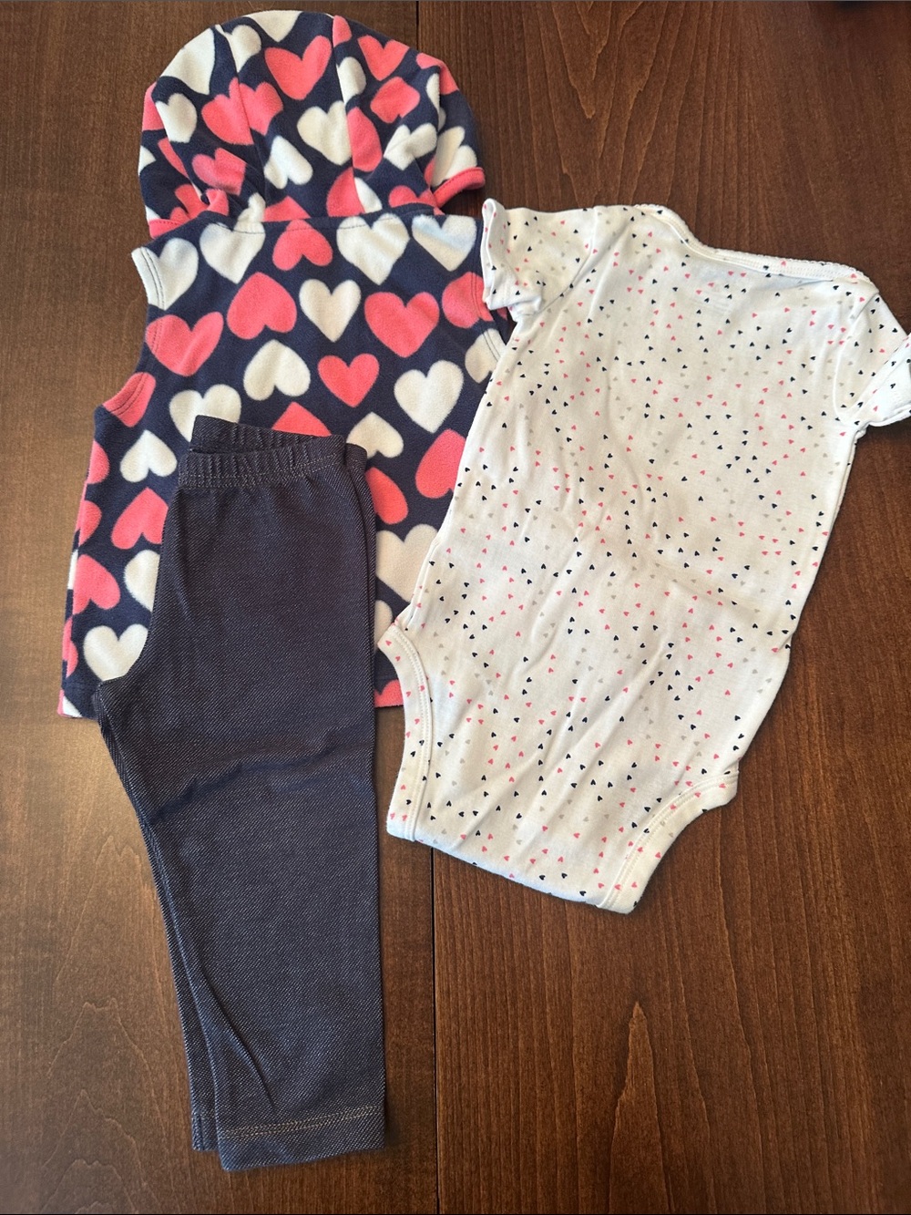 Carter’s Baby Girl Fall Clothes Set - Navy, Pink, Rose - Picture 10 of 10